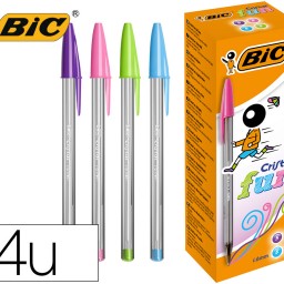 20 bolígrafos Bic Cristal Fun tinta color